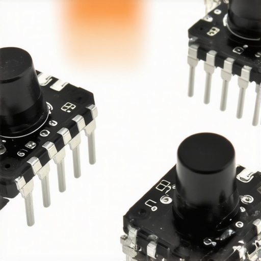 Detailed view of magnetic switch sensors with embedded magnets and sensors for enhanced responsiveness.