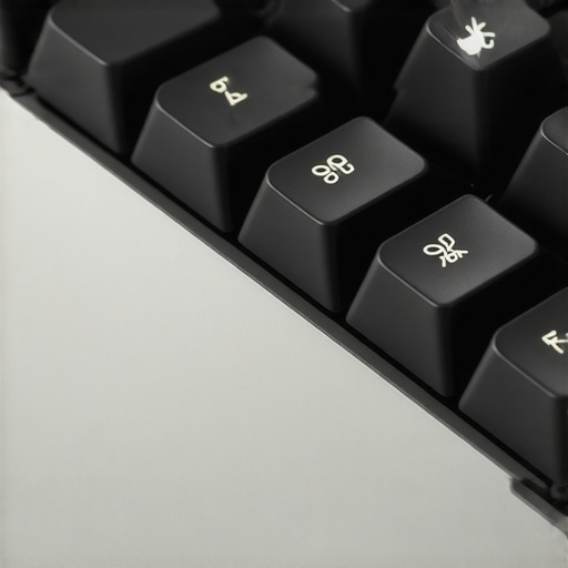 Close-up of silent low profile mechanical switch in a sleek keyboard